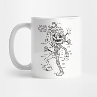 Jack o Lantern anatomy - Lines Mug